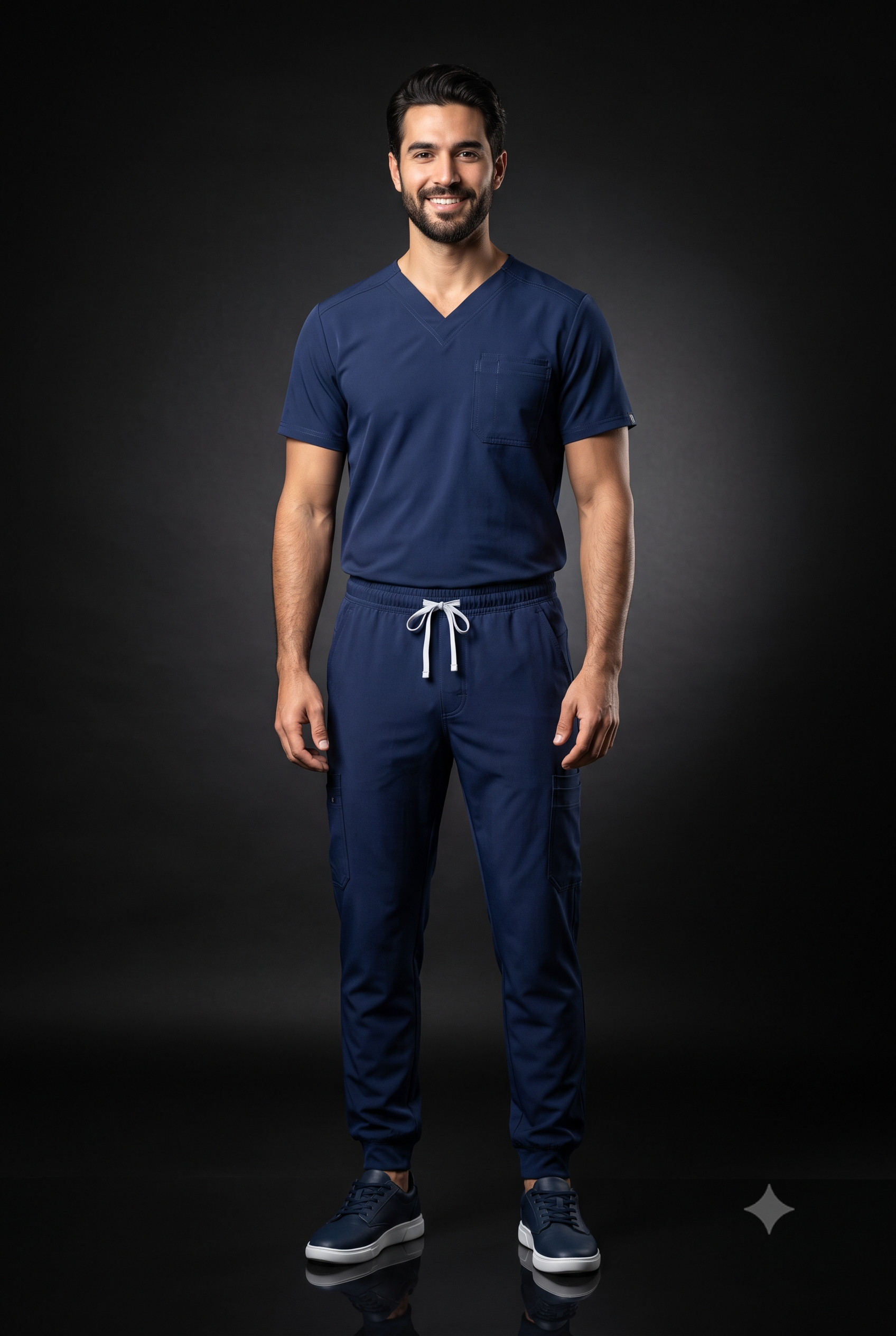 Gemini_Generated_Image_79t37o79t37o79t3 Navy Pro Men's Scrub Set - Image 1