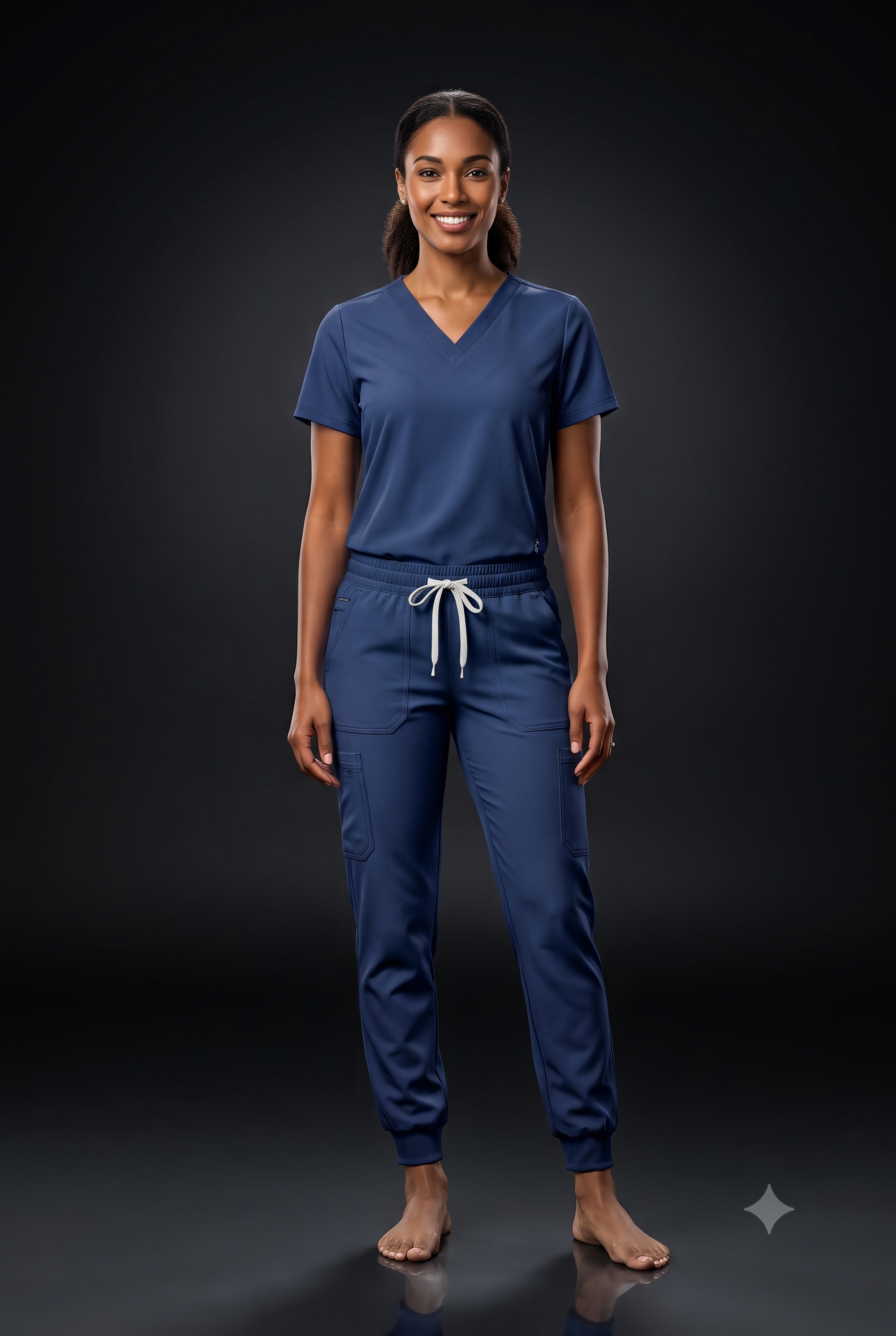 Gemini_Generated_Image_c2w9wkc2w9wkc2w9 Navy Pro Women's Scrub Set - Image 1