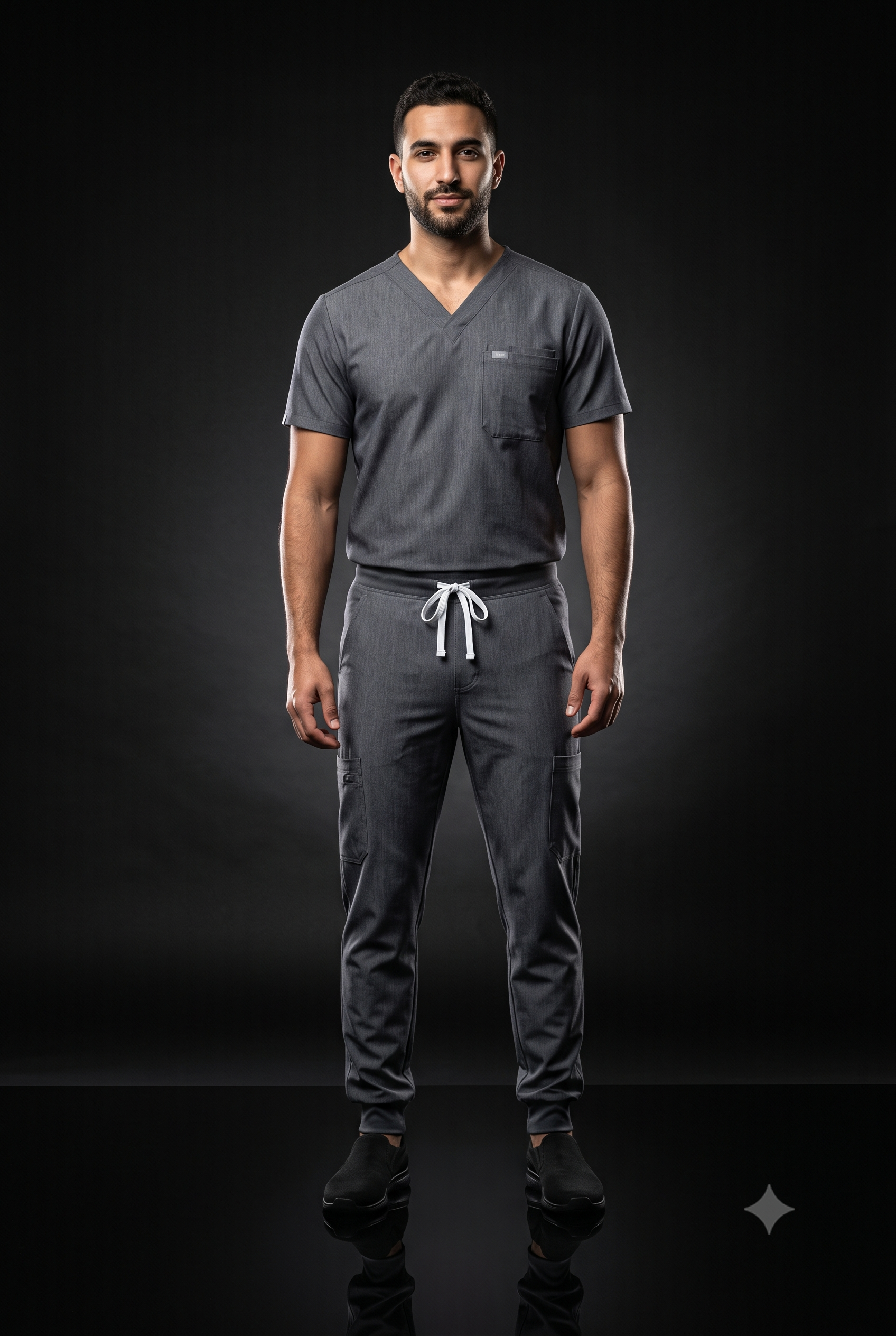 Gemini_Generated_Image_httpvhttpvhttpvh Charcoal Elite Men's Scrub Set - Image 1
