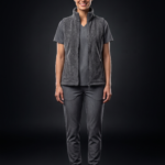 Charcoal Medical Fleece Vest